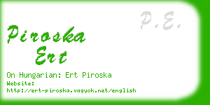 piroska ert business card